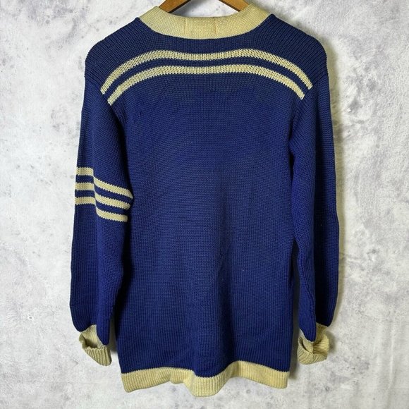 Vintage School Knit Letterman Sweater Womens Medium Knitting Co Chicago 50s 60s - Picture 2 of 14